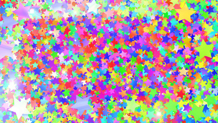 Glitter Star Spangle Frame 3D illustration background.