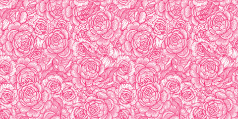 Blooming roses seamless pattern. Floral pattern for fabric. Roses background. vector illustration