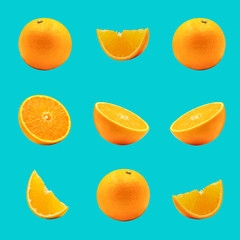 Seamless pattern of orange.Patterns or falling.Repeat object design for gift wrap or wallpaper concept.