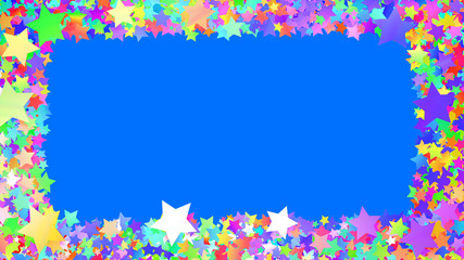 Glitter Star Spangle Frame 3D illustration background.