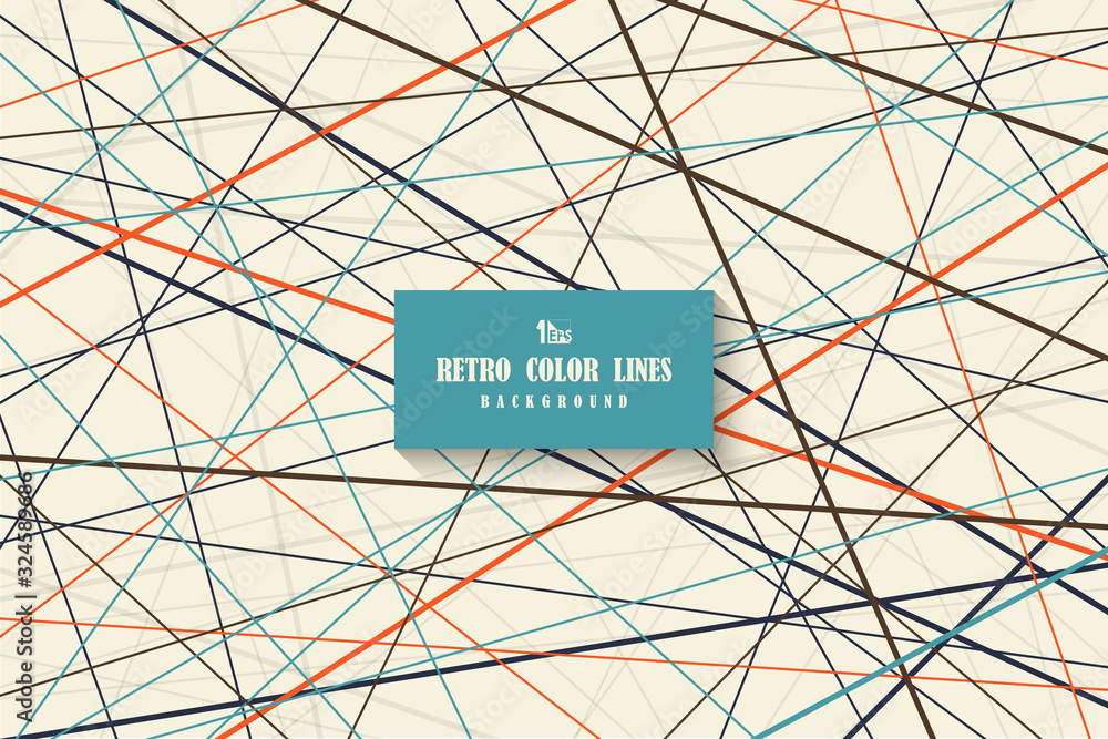 Poster abstract retro line pattern page cover background with copy space background. illustration vector ep