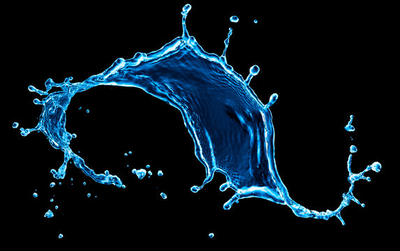 Blue Water Splash Isolated