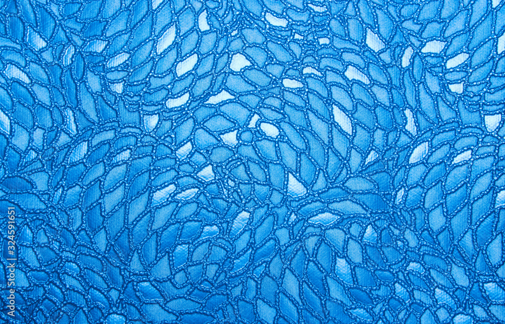 Wall mural blue embossed leather background texture