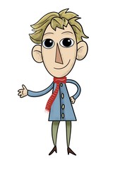 Mascot character illustration of a boy