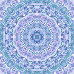 Abstract seamless folk ethno pattern mandala round