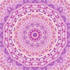 Abstract seamless folk ethno pattern mandala round