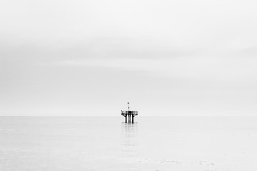 Diving, fishing, mooring boats platform in the Italian&rsquo;s Adriatic Sea