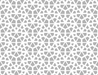 Abstract geometric pattern. A seamless vector background. White and grey ornament. Graphic modern pattern. Simple lattice graphic design.