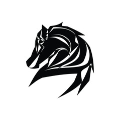Silhouette of horse logo design - Vector