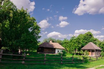 Fototapeta na wymiar old village of the 19th century