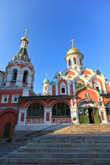 Fototapeta na wymiar Kazan Cathedral on Red Square in Moscow
