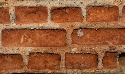 Old brick wall, weathered, painted, background