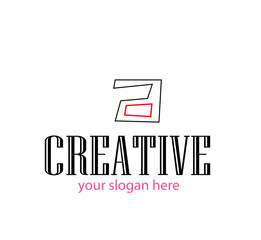 creative a letter logo. vector.