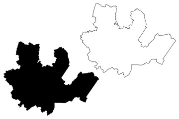 Madona Municipality (Republic of Latvia, Administrative divisions of Latvia, Municipalities and their territorial units) map vector illustration, scribble sketch Madona map