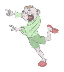 Personnage qui tombe v1 crayonné