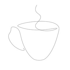 Cup of tea icon on white background vector illustration