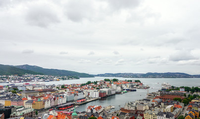 Fototapeta na wymiar Bergen is a city and municipality in Vestland on the west coast of Norway.