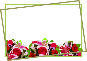 Flower background with blank space for text or photography