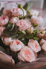 bouquet of flowers in hands