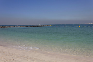 Crystalline sea of Jumeirah beach in Dubai