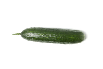 Fresh green cucumber isolated on white background