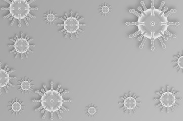 Random size of Dangerous Covid-19 corona virus sign symbol background.