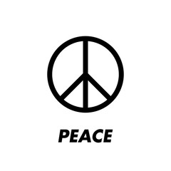 Peace symbol, pacifist vector icon