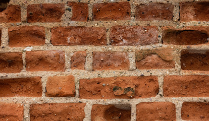 Old brick wall, weathered, painted, background
