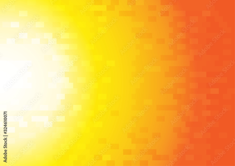 Poster vector : abstract texture square on orange and yellow background