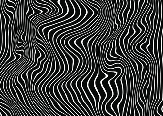 White swirling lines on a black background. Modern vector background
