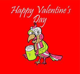 happy valentine's day pretty card