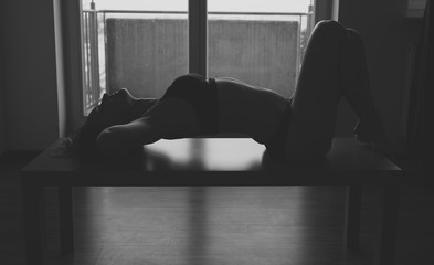 Seductive woman in sexy lingerie