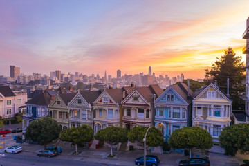 San Francisco morning sunrise Painted Ladies