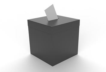 ballot box isolated on a white background. 3d illustration