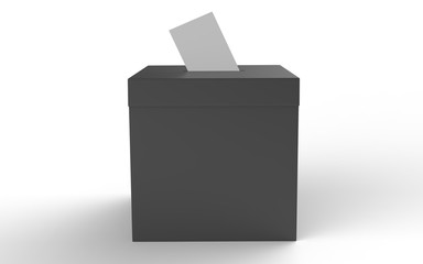 ballot box isolated on a white background. 3d illustration