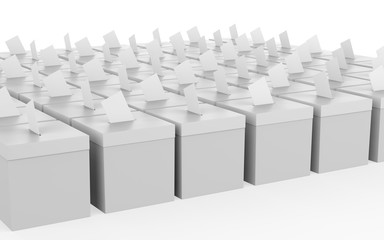 ballot box isolated on a white background. 3d illustration