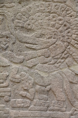 Bas-relief zapot&egrave;que &agrave; Monte Alban, Mexique