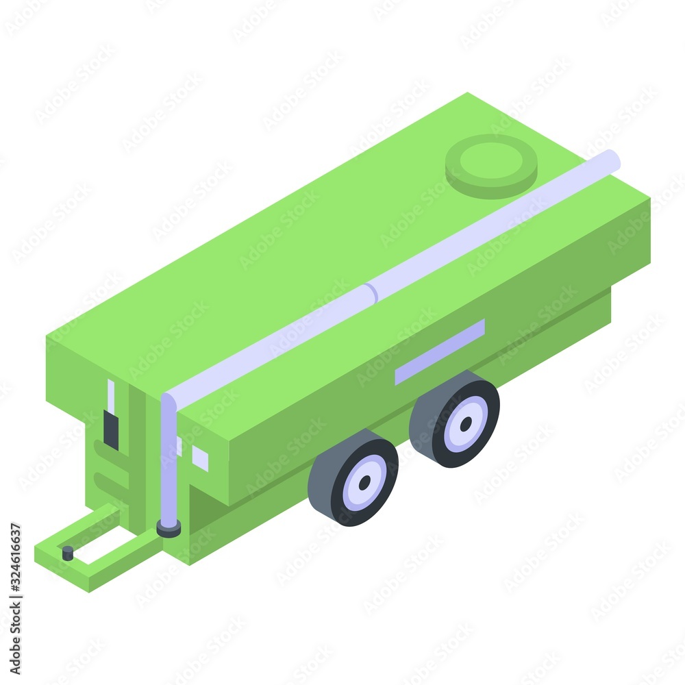 Poster Tractor cistern icon. Isometric of tractor cistern vector icon for web design isolated on white background