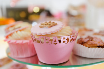sweet candy on a festive table.