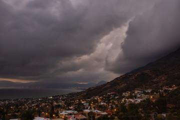 Fototapeta na wymiar Storm Over Lake Chapala