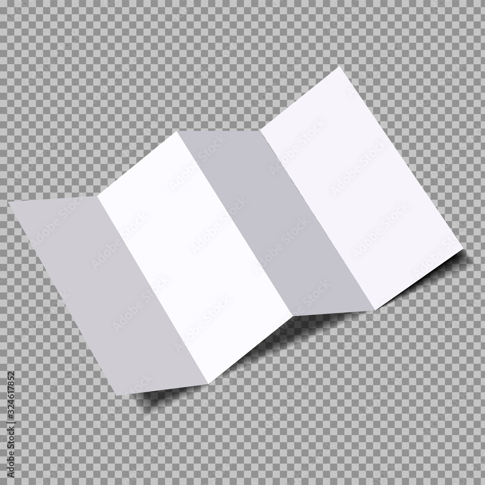 Poster layout of brochure in 4 fold on a transparent background. isolated vector object.