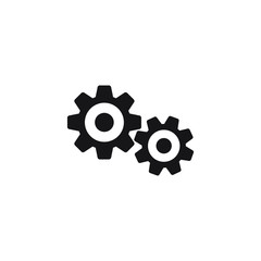 Settings icon, gears mechanism pictogram