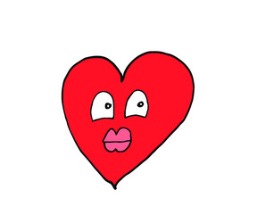 Cute heart emojis vector work. this vector is a work.