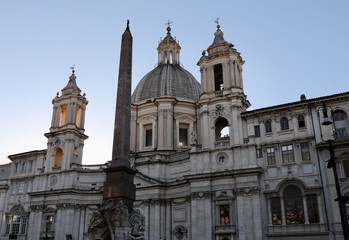 Fototapeta na wymiar Piazza Novona in Rome Italy