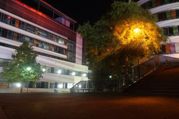 Citypark Karlsruhe bei Nacht 