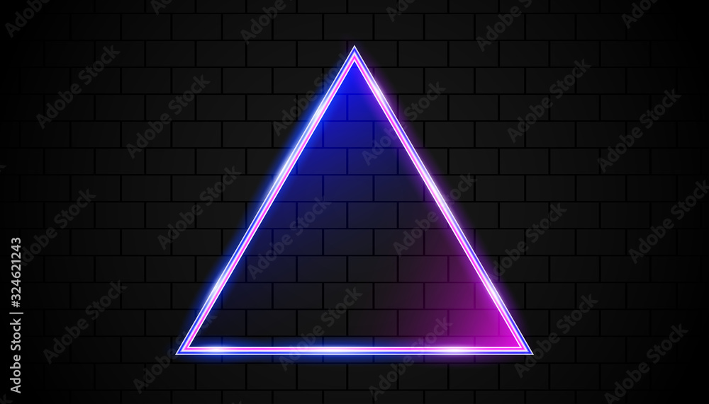Aufkleber realistic frame border with neon light effect. blank space for text message or background design. ve