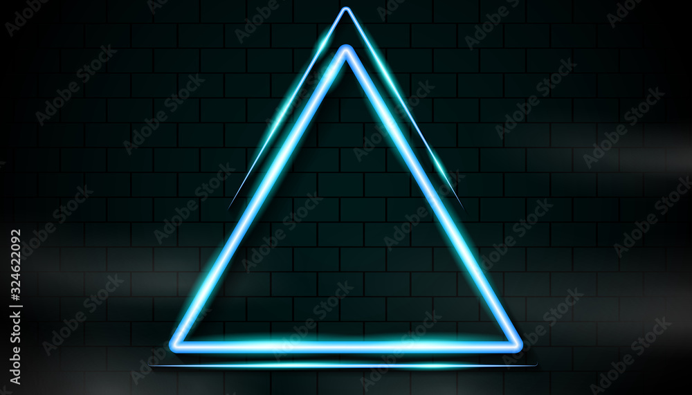 Aufkleber realistic frame border with neon light effect. blank space for text message or background design. ve
