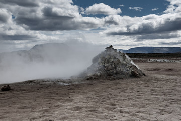 Geothermal area Hverir, Iceland.