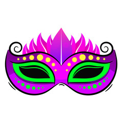 Beautiful Mask Of Lace. Mardi Gras Vector Background Fun Mystery Holidays