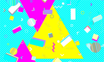 80s background. Abstract dots. Memphis pattern.